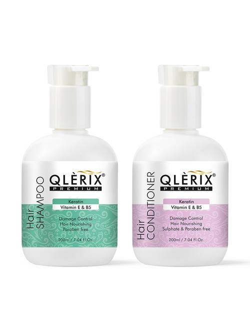 qlerix premium keratin with vitamin e & b5 hair shampoo - 21794575 - Very Small Image - 1