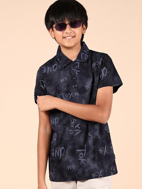 boys printed short sleeves polo t-shirt - 21794841 - Very Small Image - 1