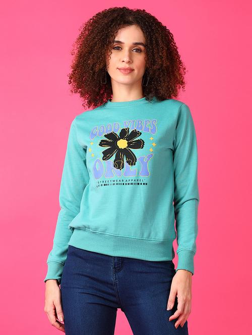 women front print long sleeve sweatshirt - 21794915 - Very Small Image - 1