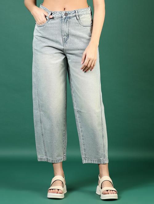 Women Solid High Rise Straight Fit Jean - 21795159 - Very Small Image - 1