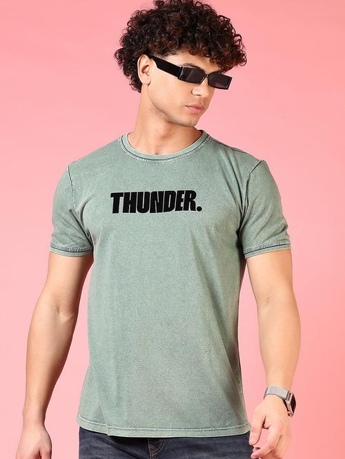 green cotton all over print tshirt - 21795919 - Very Small Image - 1