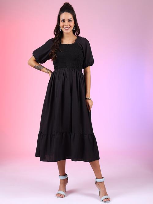 women puff sleeves tiered dress - 21796903 - Very Small Image - 1