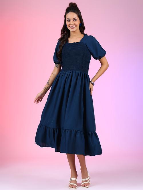 women puff sleeves tiered dress - 21796904 - Very Small Image - 1