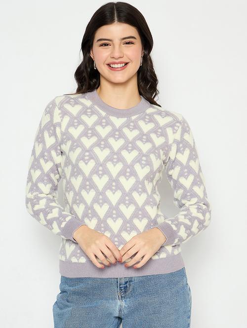 women self designed long sleeves pullover - 21797027 - Very Small Image - 1