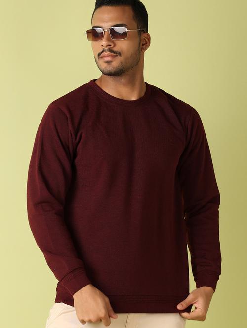 men solid long sleeve regular fit pullover - 21811493 - Very Small Image - 1