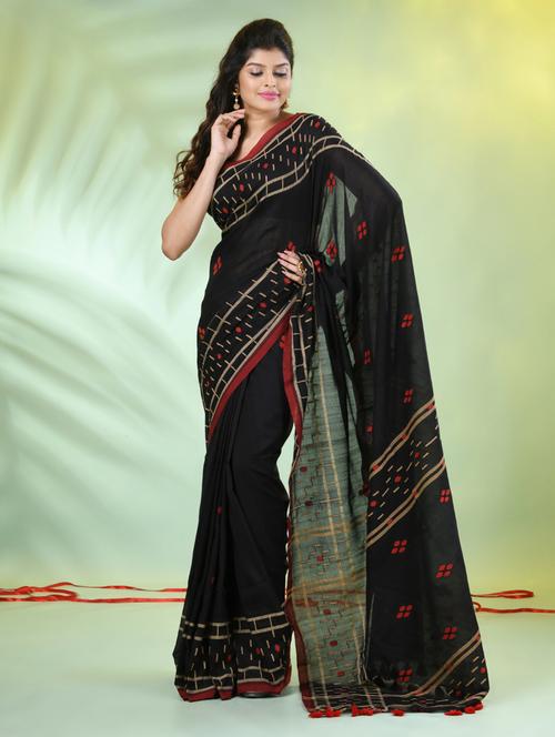 women self design handloom saree with blouse - 21839556 - Very Small Image - 1
