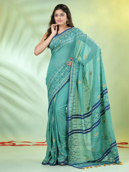 women self design handloom saree with blouse - 21839558 - Very Small Image - 1