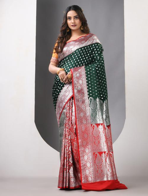 women self design banarasi saree with blouse - 21839655 - Very Small Image - 1