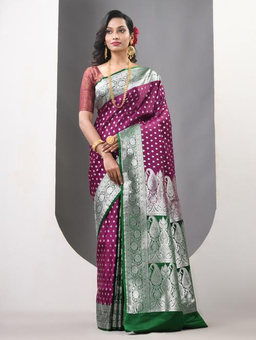 women self design banarasi saree with blouse - 21839656 - Very Small Image - 1