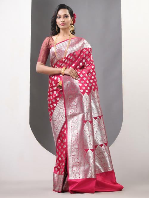 women self design banarasi saree with blouse - 21839664 - Very Small Image - 1