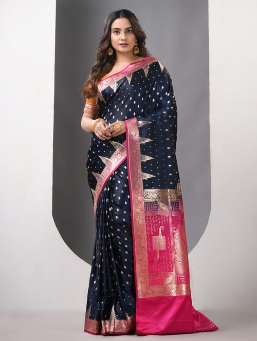 women self design banarasi saree with blouse - 21839680 - Very Small Image - 1