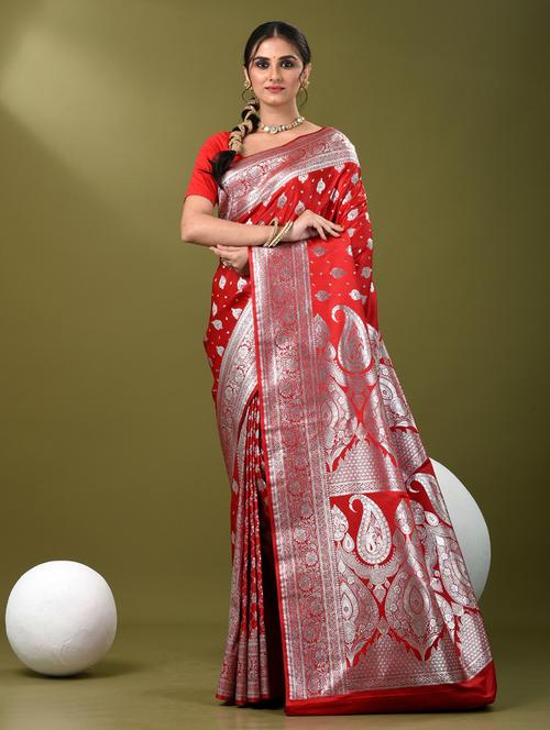 women self design banarasi saree with blouse - 21839752 - Very Small Image - 1