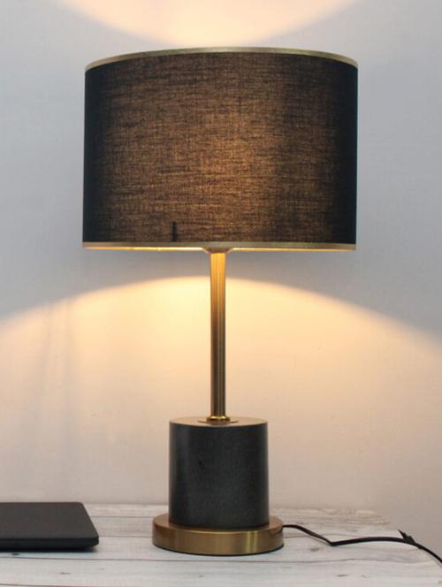 black shade table lamp marble base design - 21840083 - Very Small Image - 1