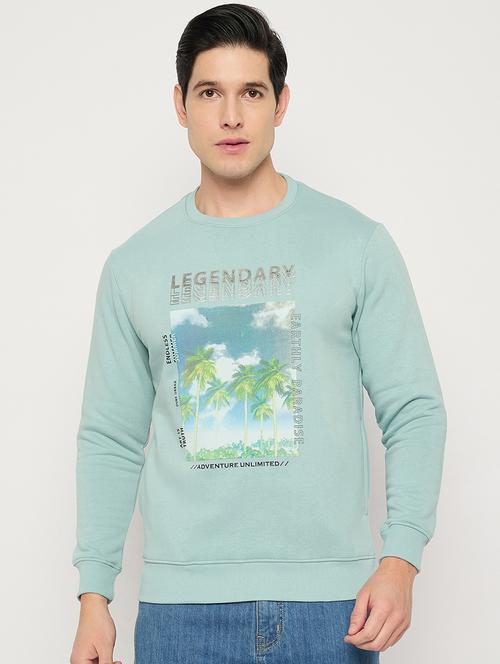 men front printed long sleeves sweatshirt - 21840122 - Very Small Image - 1