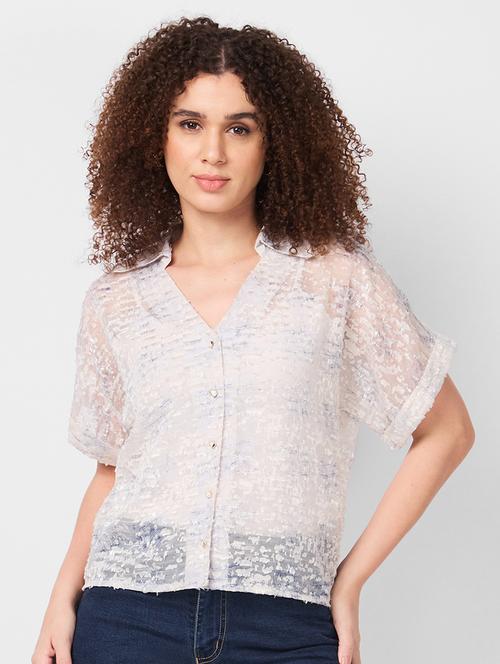 women self designed collared regular shirt - 21840199 - Very Small Image - 1