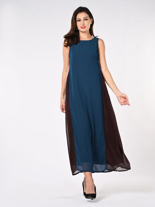 wome color blocked sleeveless dress - 21840343 - Very Small Image - 1