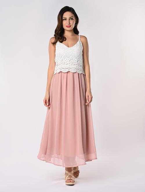 women lace detailed sleeveless fit & flare dress - 21840345 - Very Small Image - 1