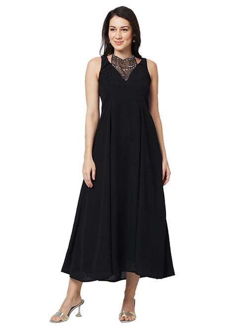 women embellsihed sleeveless fit & flare dress - 21840387 - Very Small Image - 1