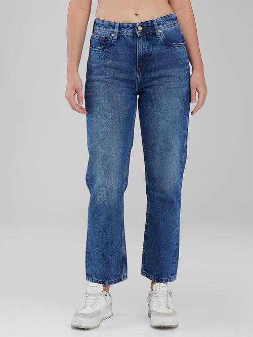 women solid mid irse straight fit jean - 21840643 - Very Small Image - 1