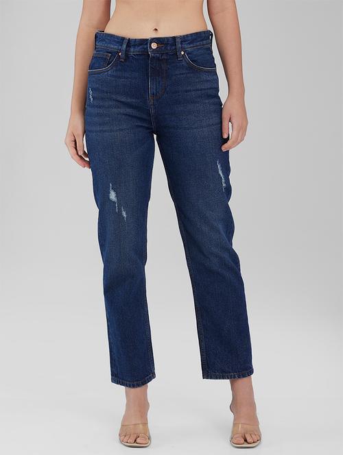 women distressed ankle length jean - 21840645 - Very Small Image - 1