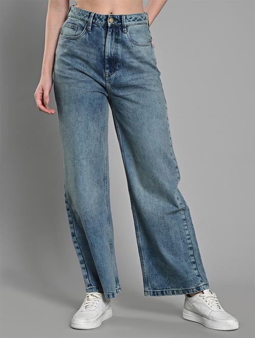 women blue mid rise denim jean - 21840656 - Very Small Image - 1