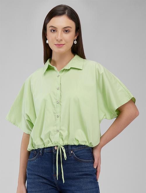 women neo mint solid short sleeve shirt - 21840680 - Very Small Image - 1