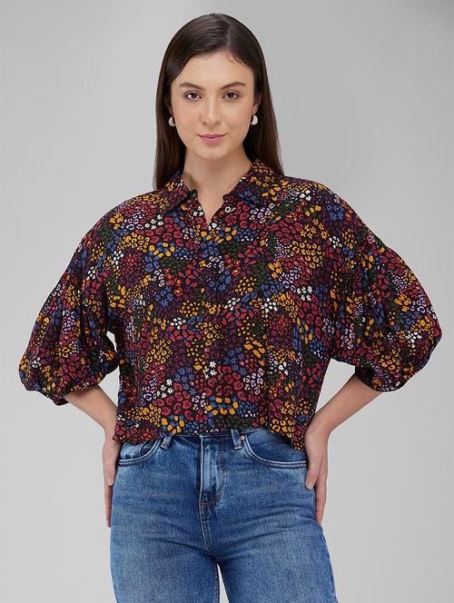 women printed collared regular shirt - 21840687 - Very Small Image - 1