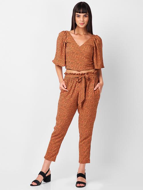 women printed top and trouser co-ord set - 21840850 - Very Small Image - 1