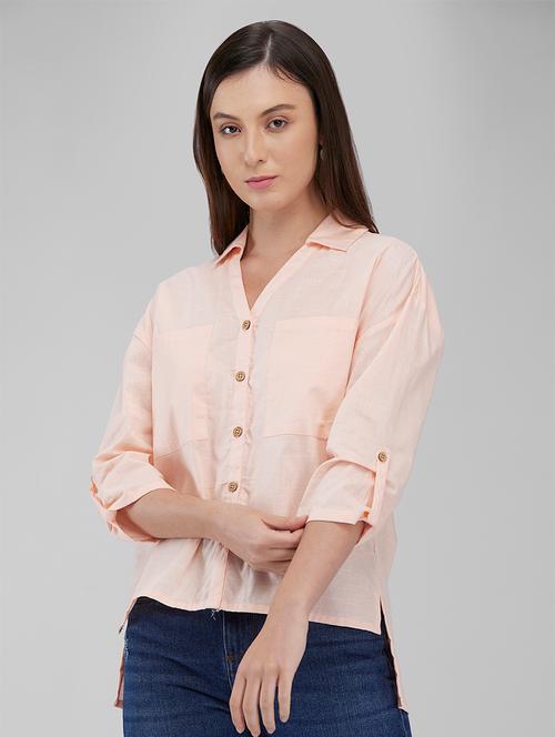 women solid collared regular shirt - 21840959 - Very Small Image - 1