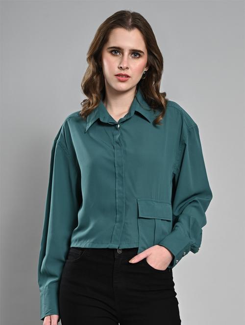 women solid long sleeve regualr fit shirt - 21840963 - Very Small Image - 1