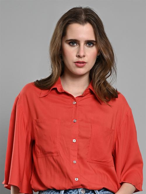 women solid collared regular shirt - 21840965 - Very Small Image - 1
