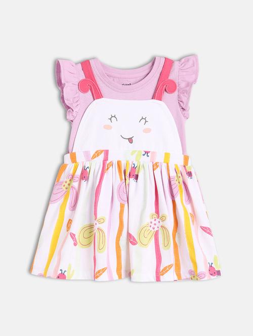 girls printed top & dungaree set - 21841030 - Very Small Image - 1