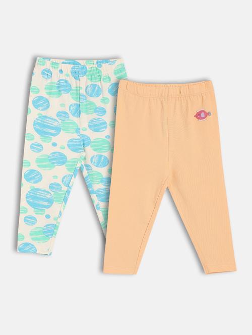 girls pack of 2 printed legging - 21841033 - Very Small Image - 1