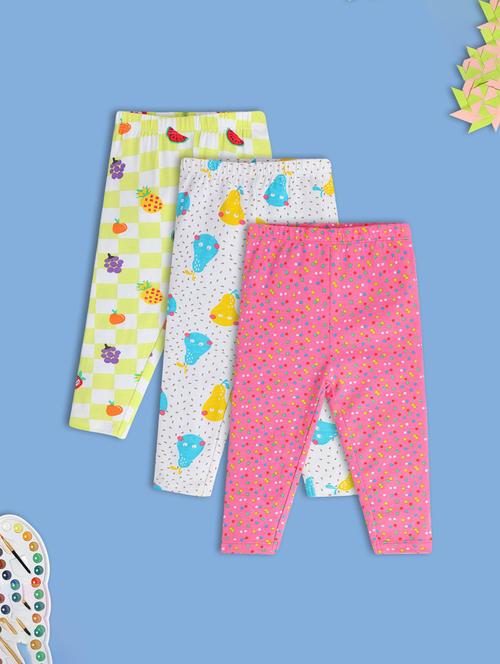 girls pack of 3 printed legging - 21841034 - Very Small Image - 1