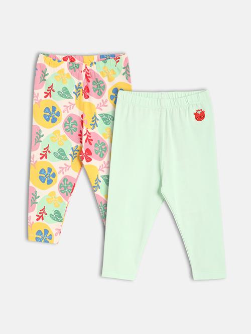 girls pack of 2 printed legging - 21841043 - Very Small Image - 1