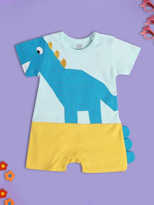 kids printed round neck romper - 21841060 - Very Small Image - 1