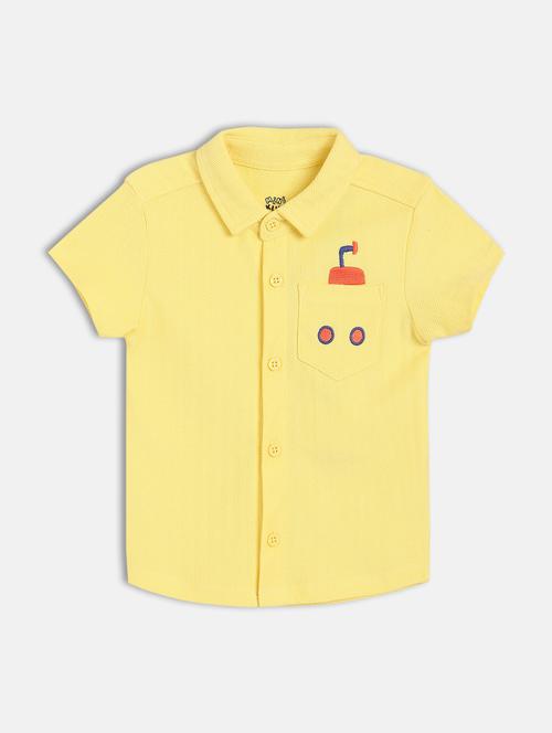 boys solid short sleeve regular fit shirt - 21841072 - Very Small Image - 1