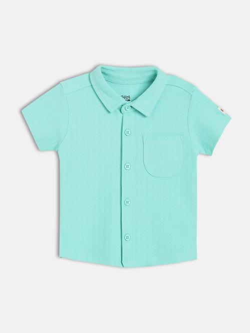 boys solid short sleeve regular fit shirt - 21841078 - Very Small Image - 1