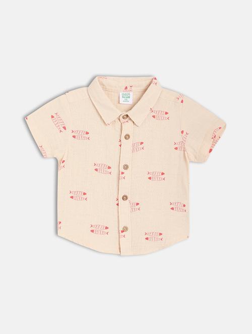 kids collared printed hort sleeves shirt - 21841082 - Very Small Image - 1