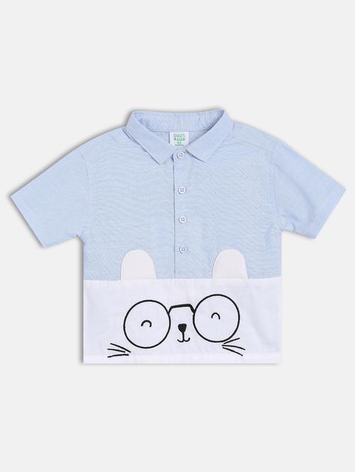 kids collared printed short sleeves t-shirt - 21841087 - Very Small Image - 1
