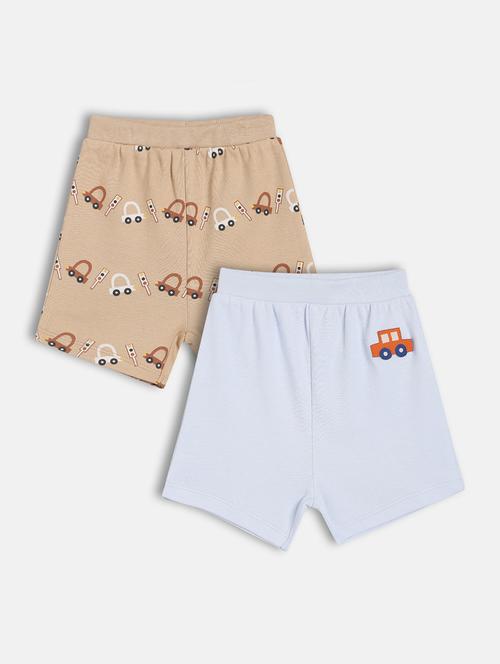 kids pack of 2 printed mid rise shorts  - 21841110 - Very Small Image - 1