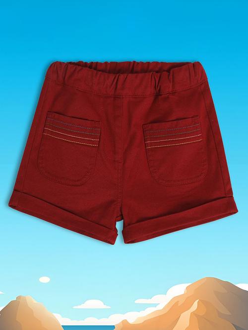 kids solid mid rise shorts  - 21841134 - Very Small Image - 1