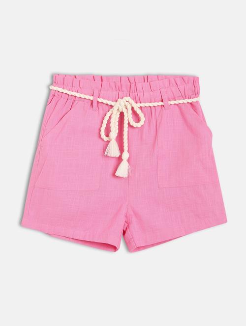kids solid mid rise shorts  - 21841144 - Very Small Image - 1