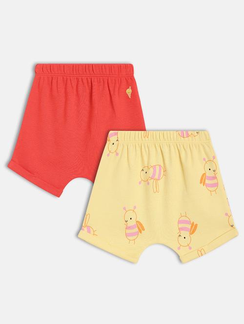 girls pack of 2 mid rise printed shorts - 21841151 - Very Small Image - 1