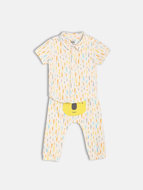 boys printed shirt & jogger casual wear set - 21841233 - Very Small Image - 1