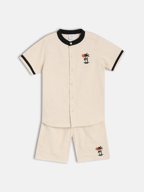 boys printed t-shirt & shorts casual wear set - 21841238 - Very Small Image - 1