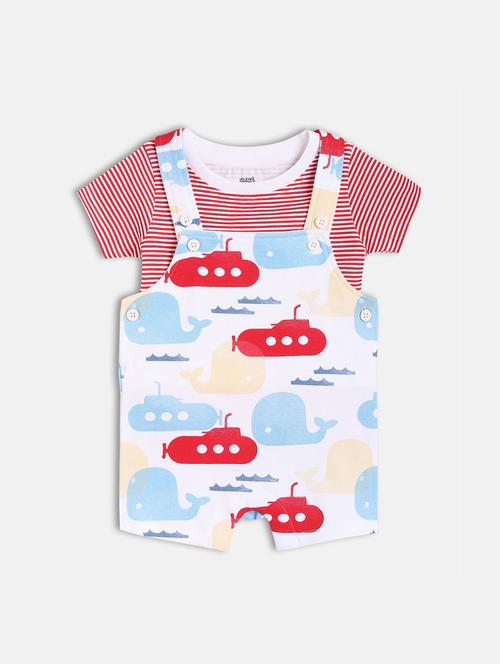 boys printed t-shirt & dungarees sets  - 21841261 - Very Small Image - 1