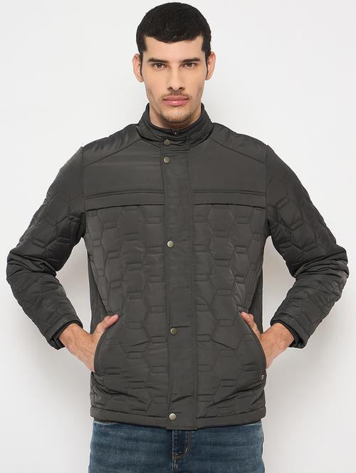 men solid long sleeves puffer jacket - 21841334 - Very Small Image - 1