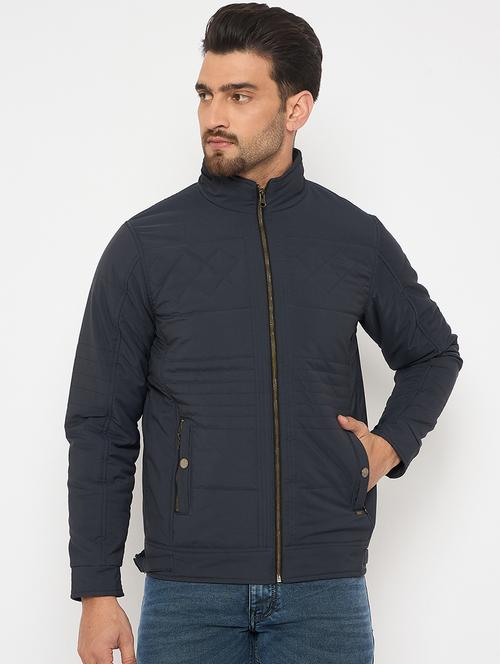 men solid long sleeves puffer jacket - 21841337 - Very Small Image - 1