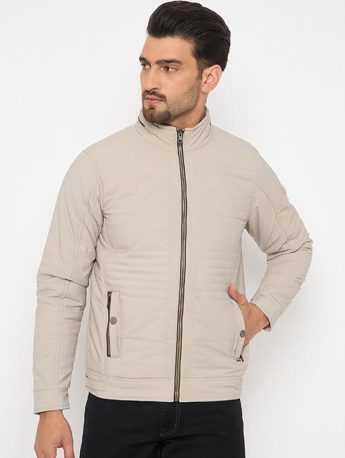 men solid long sleeves puffer jacket - 21841338 - Very Small Image - 1